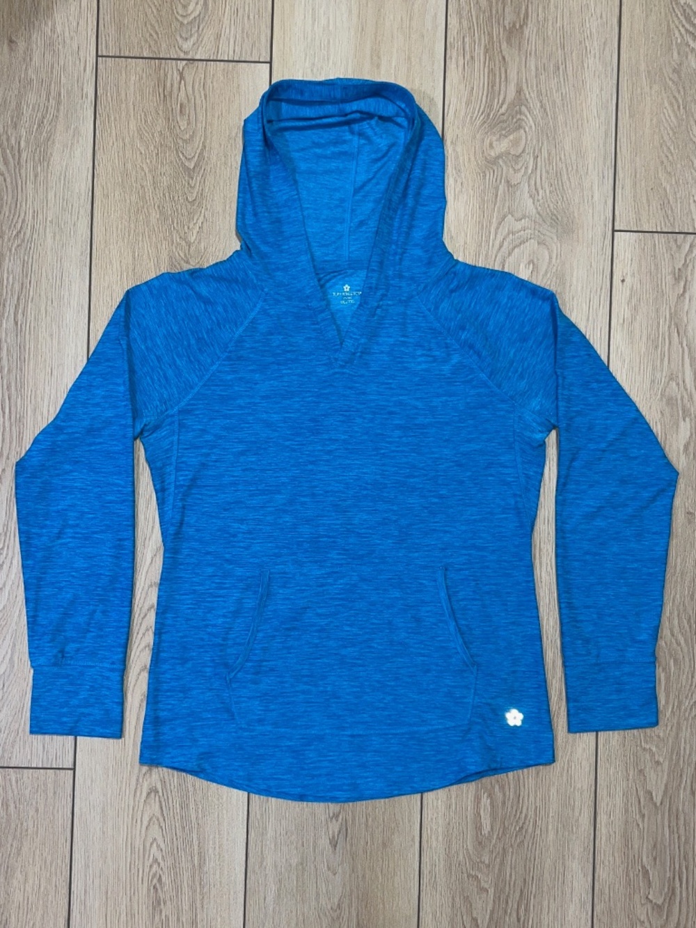 Tuff Athletics Bright Teal Blue Heathered Pullover Hoodie
